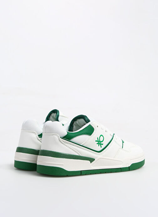 Benetton Beyaz-Yeşil Kadın Sneaker BNI-10081 - Görsel 4