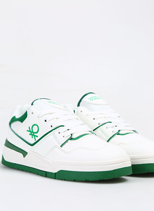 Benetton Beyaz-Yeşil Kadın Sneaker BNI-10081 - Görsel 6