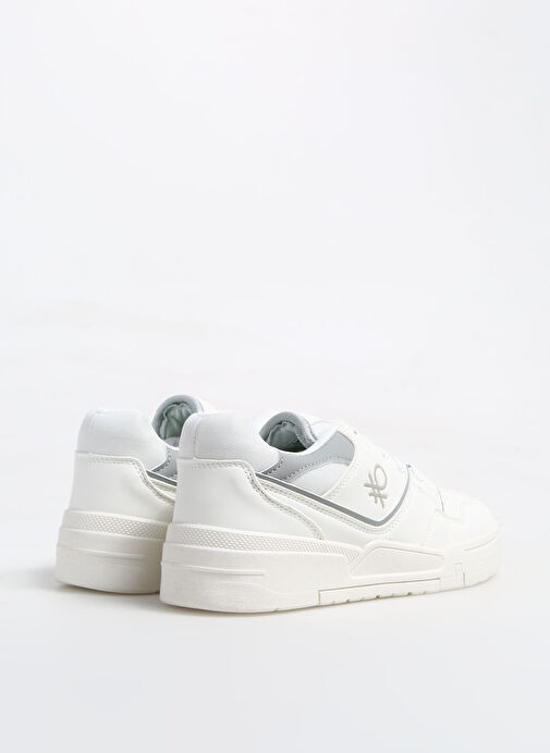 Benetton Beyaz-Gri Kadın Sneaker BNI-10081 - Görsel 4