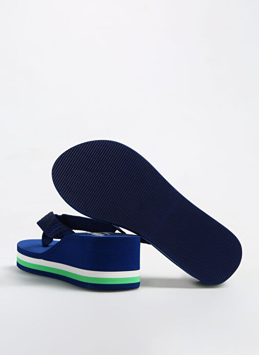 Benetton Lacivert-Yeşil Kadın Plaj Terliği BNI-10218 - Görsel 5