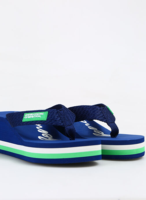 Benetton Lacivert-Yeşil Kadın Plaj Terliği BNI-10218 - Görsel 6