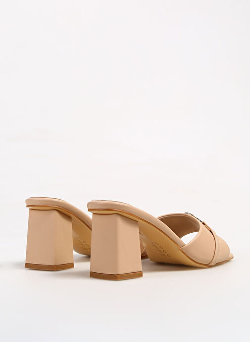 Pierre Cardin Bej Kadın Topuklu Sandalet PC-53123 - Görsel 4