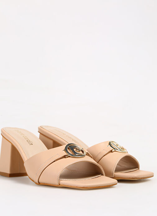 Pierre Cardin Bej Kadın Topuklu Sandalet PC-53123 - Görsel 6