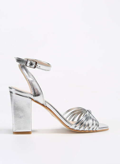 Pierre Cardin Gümüş Kadın Topuklu Ayakkabı PC-53057 - Görsel 2