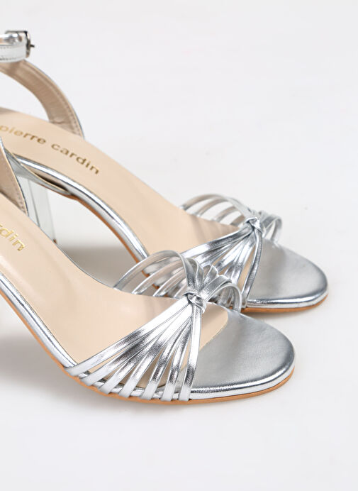 Pierre Cardin Gümüş Kadın Topuklu Ayakkabı PC-53057 - Görsel 6