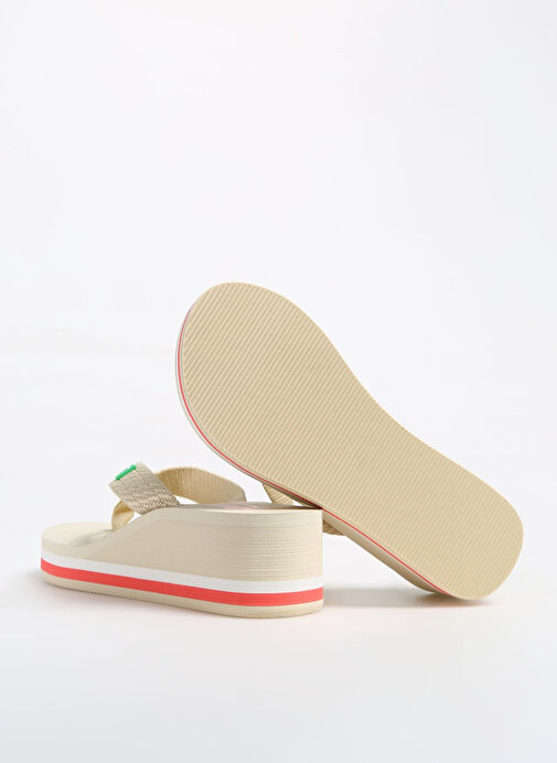 Benetton Bej-Pembe Kadın Plaj Terliği BNI-10218 - Görsel 5