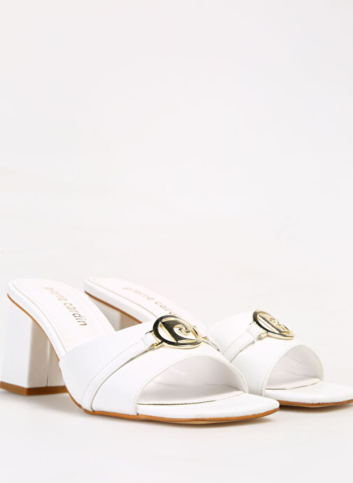 Pierre Cardin Beyaz Kadın Topuklu Sandalet PC-53123 - Görsel 6
