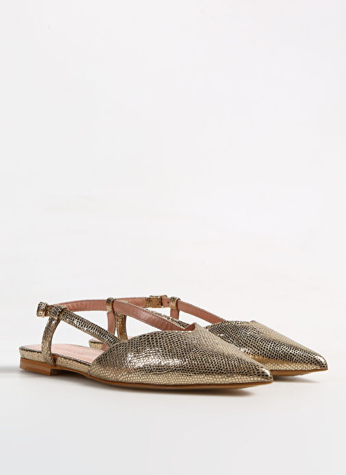 Divarese Altın Kadın Deri Babet 3277-4SS - Görsel 3