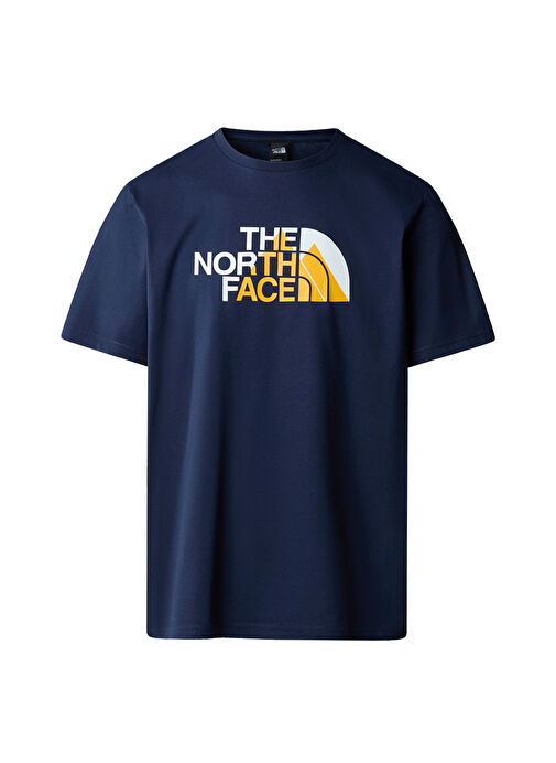 The North Face Lacivert Erkek Bisiklet Yaka Standart Fit Baskılı T-Shirt NF0A894X8K21_M BINER GRAPHIC 1 TEE