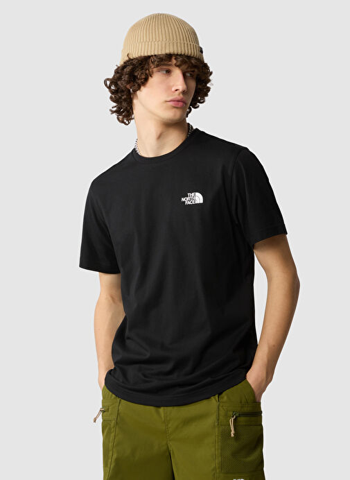 The North Face Siyah Erkek Bisiklet Yaka T-Shirt NF0A87NGJK31_M S/S SIMPLE DOME TEE