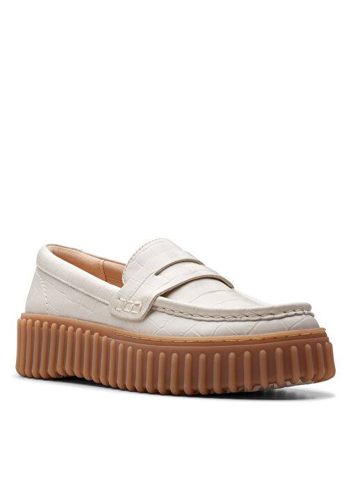 Clarks Beyaz Kadın Deri Loafer 26176357 - Görsel 2