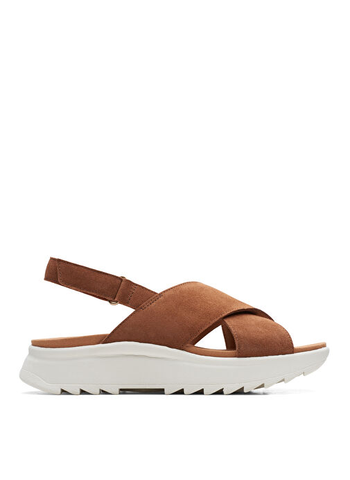 Clarks Taba Kadın Süet Sandalet 26171950 - Görsel 2