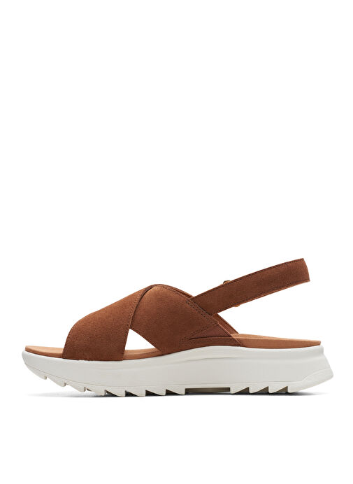 Clarks Taba Kadın Süet Sandalet 26171950 - Görsel 3