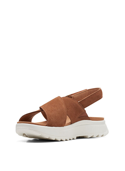 Clarks Taba Kadın Süet Sandalet 26171950 - Görsel 6