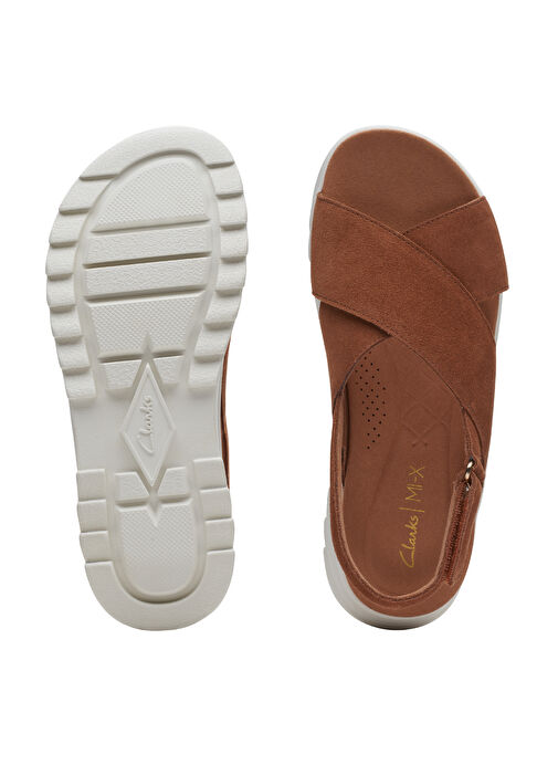 Clarks Taba Kadın Süet Sandalet 26171950 - Görsel 8