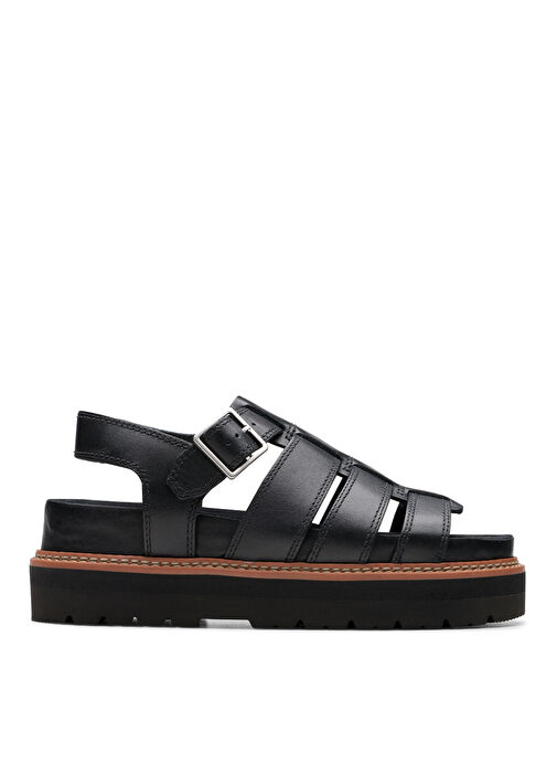 Clarks Siyah Kadın Deri Sandalet 26176317 - Görsel 2