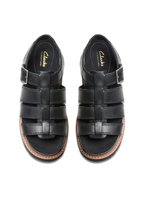 Clarks Siyah Kadın Deri Sandalet 26176317 - Görsel 6