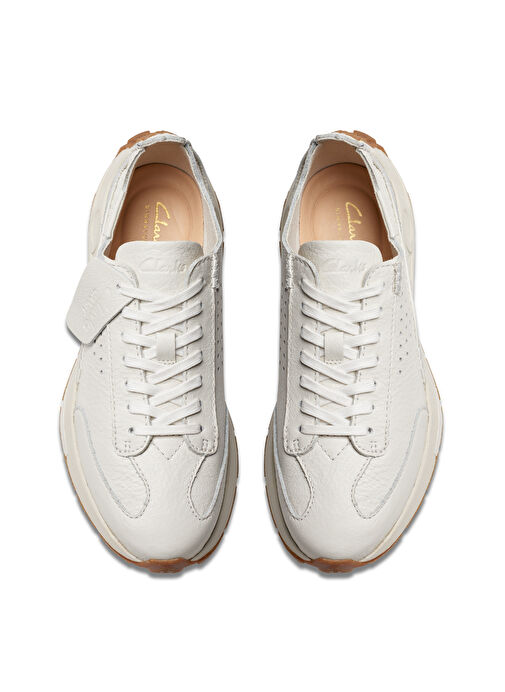 Clarks Beyaz Kadın Deri Sneaker 26176397 - Görsel 7