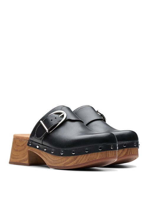 Clarks Siyah Kadın Deri Terlik 26177370 - Görsel 5