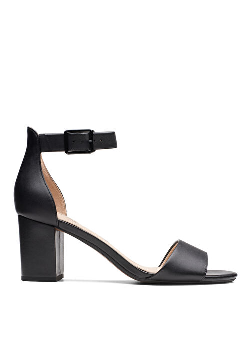 Clarks Siyah Kadın Deri Topuklu Sandalet 26140007 - Görsel 2