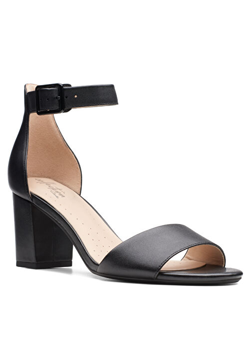 Clarks Siyah Kadın Deri Topuklu Sandalet 26140007 - Görsel 5
