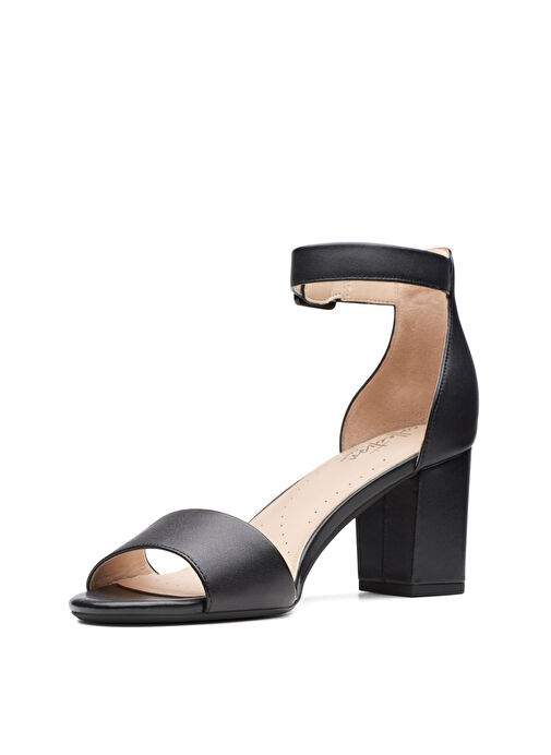 Clarks Siyah Kadın Deri Topuklu Sandalet 26140007 - Görsel 6