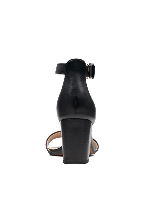 Clarks Siyah Kadın Deri Topuklu Sandalet 26140007 - Görsel 7