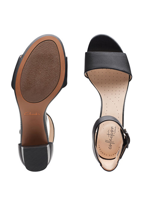 Clarks Siyah Kadın Deri Topuklu Sandalet 26140007 - Görsel 8