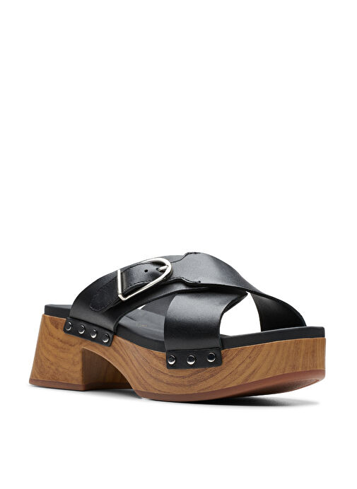 Clarks Siyah Kadın Deri Sandalet 26177460 - Görsel 4