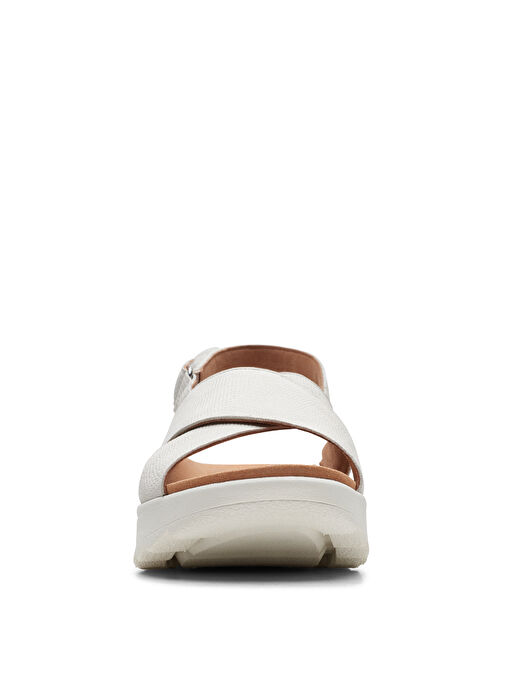Clarks Beyaz Kadın Deri Sandalet 26171949 - Görsel 4