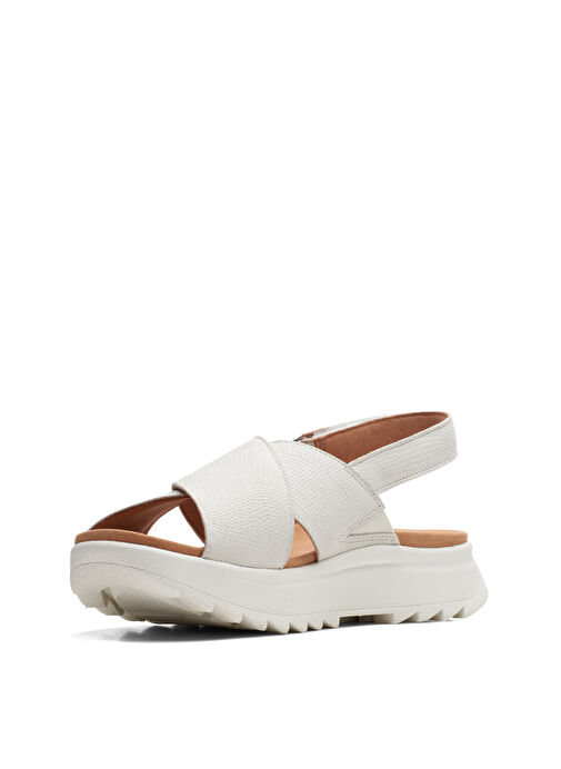 Clarks Beyaz Kadın Deri Sandalet 26171949 - Görsel 6