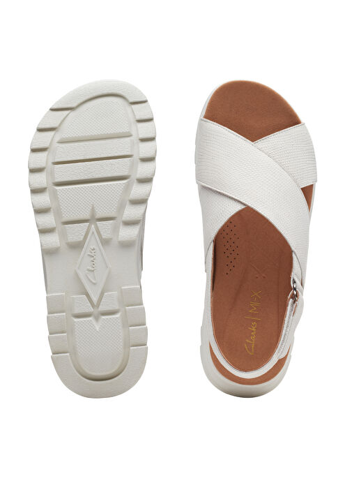 Clarks Beyaz Kadın Deri Sandalet 26171949 - Görsel 8
