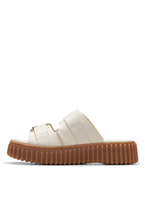 Clarks Krem Kadın Deri Terlik 26176430 - Görsel 3