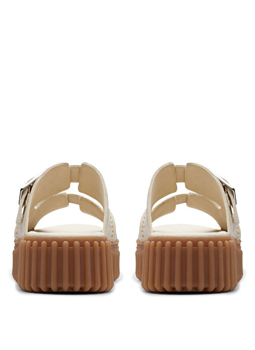 Clarks Krem Kadın Deri Terlik 26176430 - Görsel 6