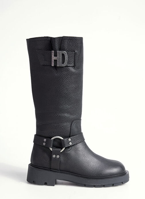 Harley Davidson Siyah Kadın Deri Çizme 026Z100068 - Görsel 2