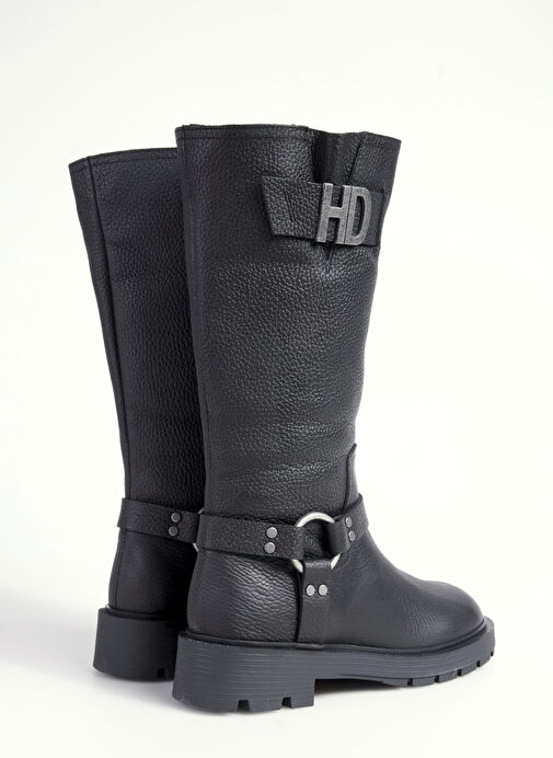 Harley Davidson Siyah Kadın Deri Çizme 026Z100068 - Görsel 4