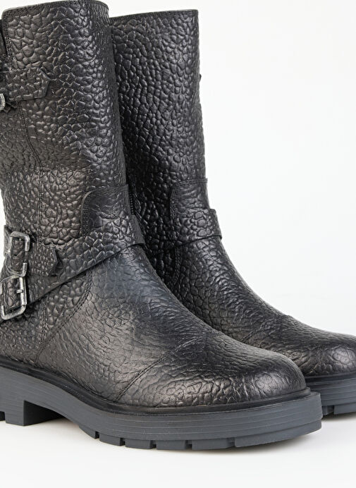 Harley Davidson Siyah Kadın Deri Çizme 026Z100067 - Görsel 6