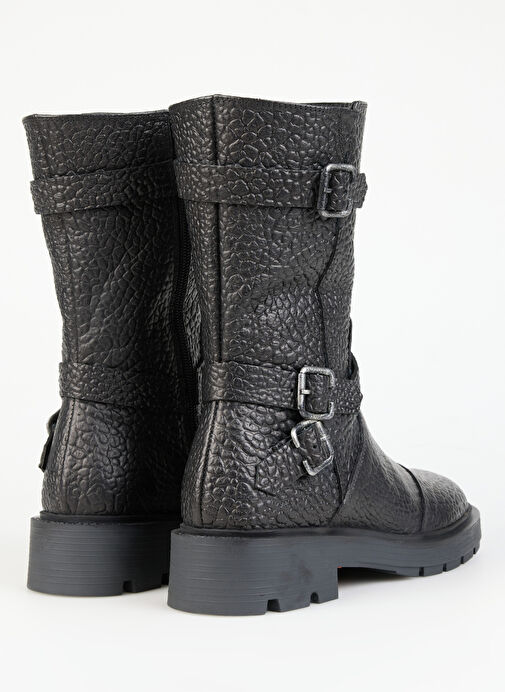 Harley Davidson Siyah Kadın Deri Çizme 026Z100067 - Görsel 4