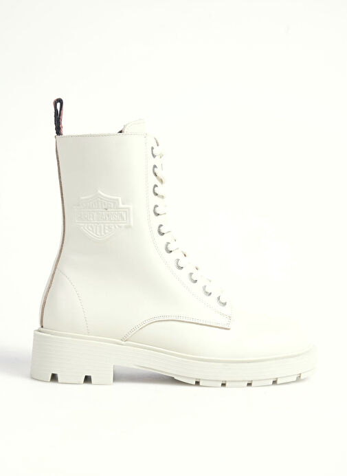 Harley Davidson Kırık Beyaz Kadın Deri Bot 026Z100077 - Görsel 2