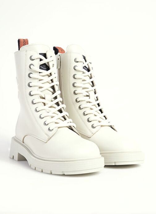 Harley Davidson Kırık Beyaz Kadın Deri Bot 026Z100077 - Görsel 3