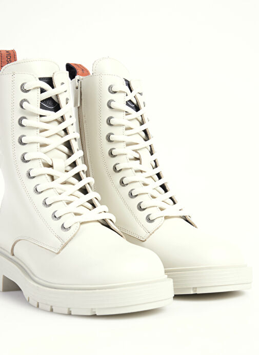 Harley Davidson Kırık Beyaz Kadın Deri Bot 026Z100077 - Görsel 6