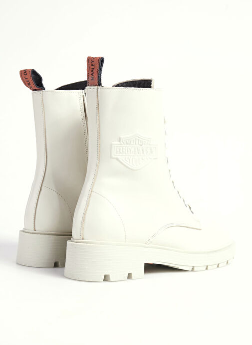Harley Davidson Kırık Beyaz Kadın Deri Bot 026Z100077 - Görsel 4