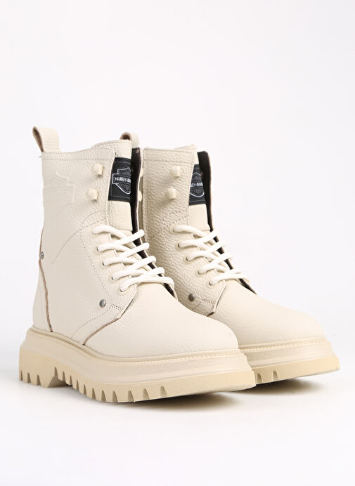 Harley Davidson Bej Kadın Deri Bot 026Z100029 - Görsel 3