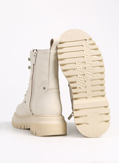 Harley Davidson Bej Kadın Deri Bot 026Z100029 - Görsel 5