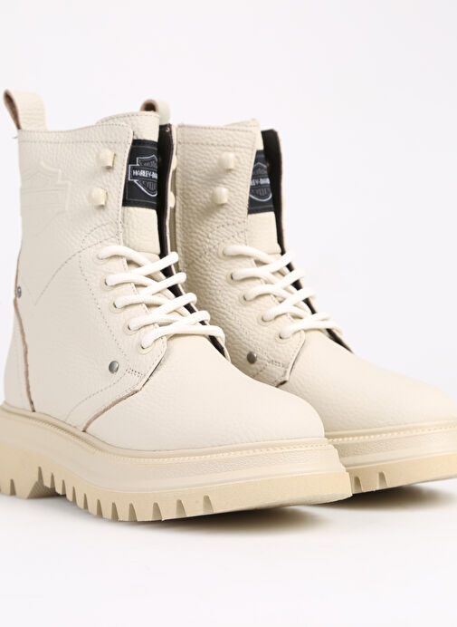 Harley Davidson Bej Kadın Deri Bot 026Z100029 - Görsel 6