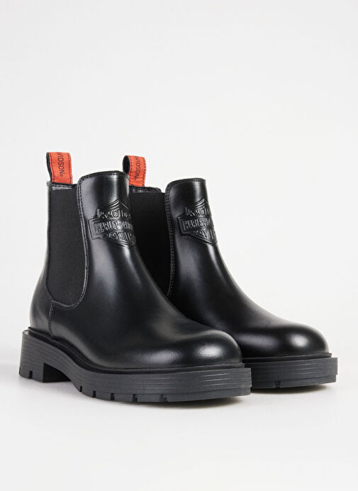 Harley Davidson Siyah Kadın Deri Bot 026Z100076 - Görsel 3