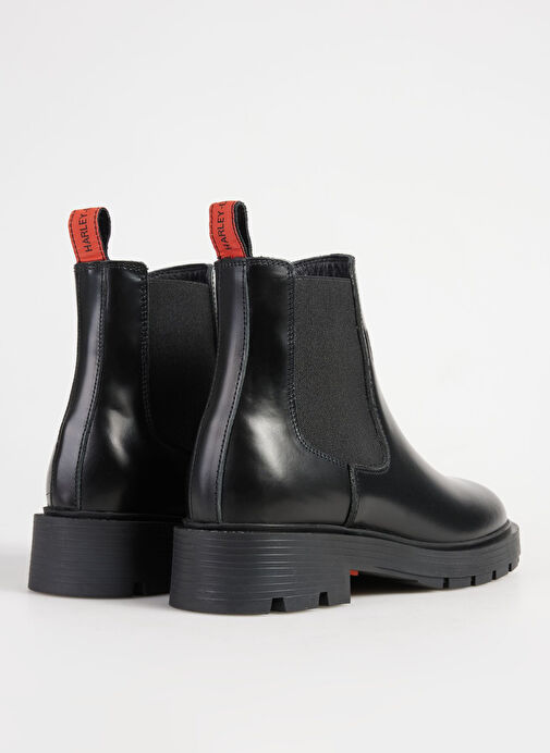 Harley Davidson Siyah Kadın Deri Bot 026Z100076 - Görsel 4