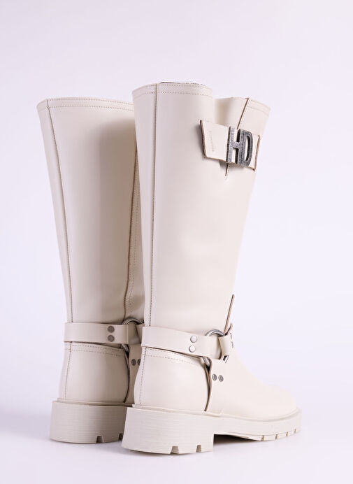 Harley Davidson Kırık Beyaz Kadın Deri Çizme 026Z100068 - Görsel 4