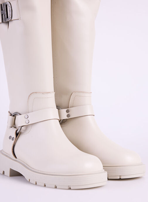Harley Davidson Kırık Beyaz Kadın Deri Çizme 026Z100068 - Görsel 6