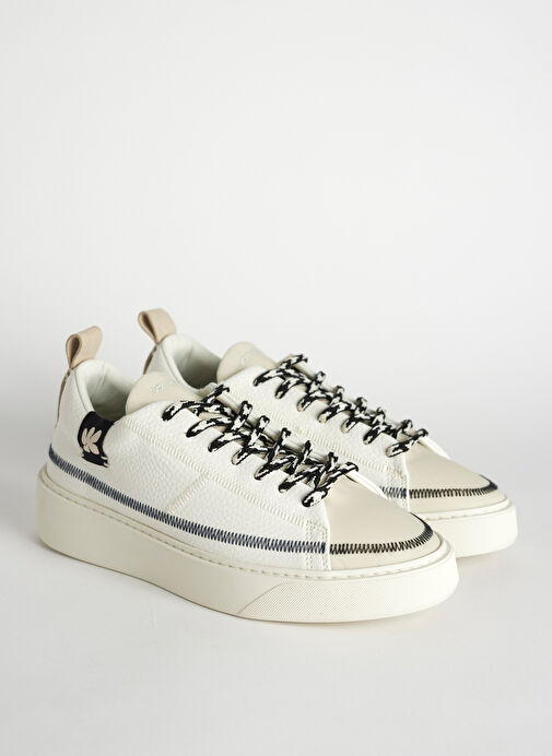 Bonamaso Ekru Doğal Kauçuk + Vegan Deri Erkek Sneaker Antonio - Gardenia - Görsel 3